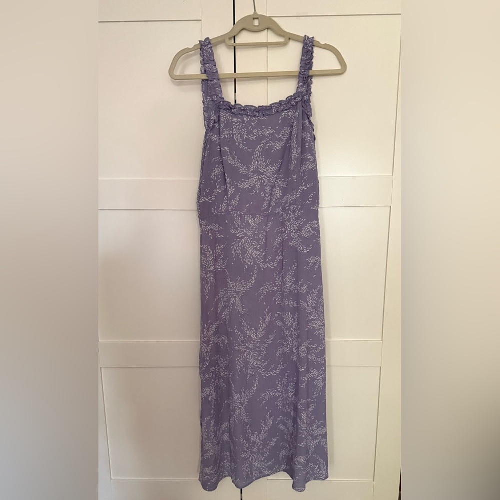 Chic Lavender Floral Maxi Skirt